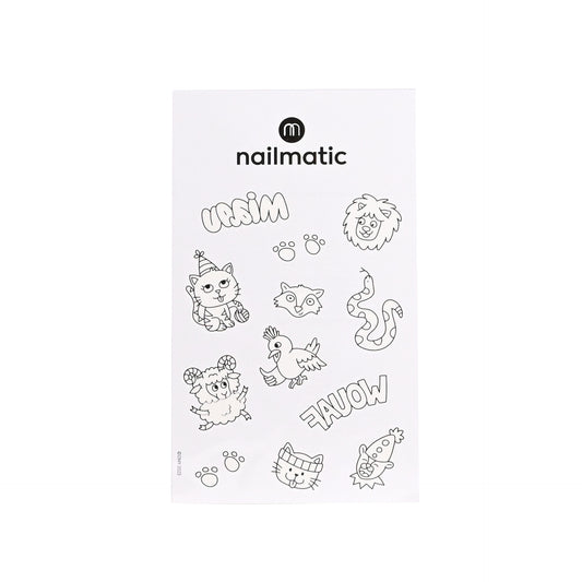 Temporary Coloring Tattoos - Animals stickers