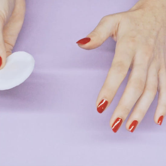 remove nail polish with nail polish remover step 2