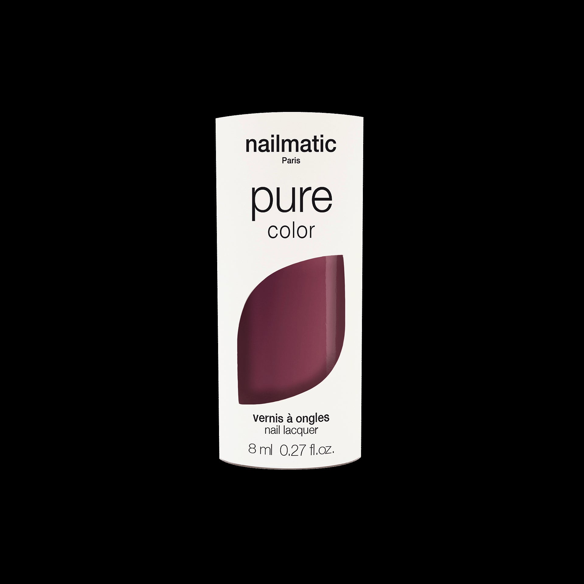 plum brown nail polish misha pure color with packaging