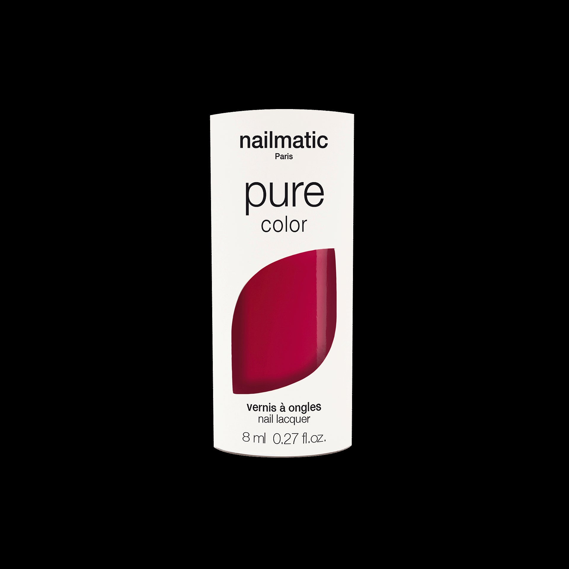 intense raspberry nail polish paloma pure color with packaging