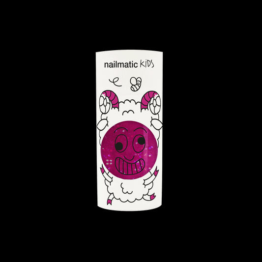 clear raspberry glitter nail polish for kids sheepy with packaging nailmatic kids