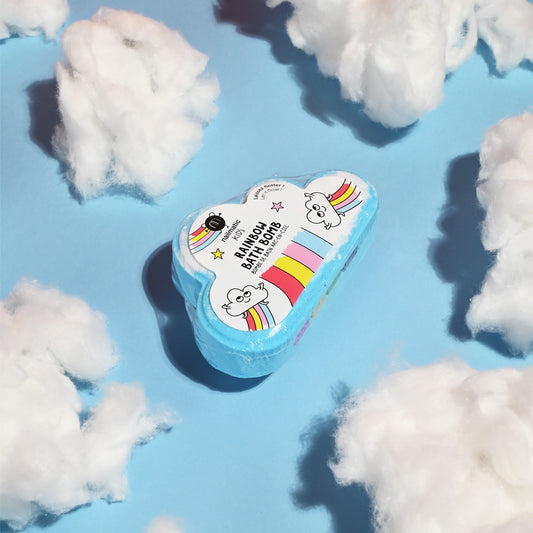 rainbow bath bomb for kids with cloud