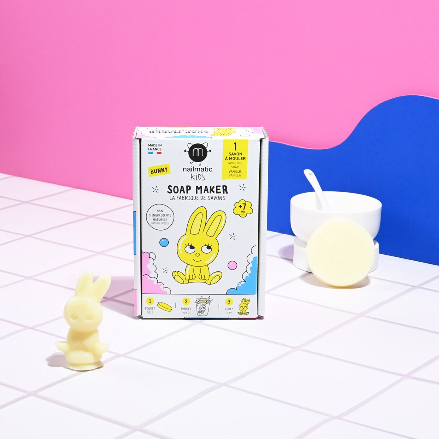 Diy kit soap maker bunny with yellow soap