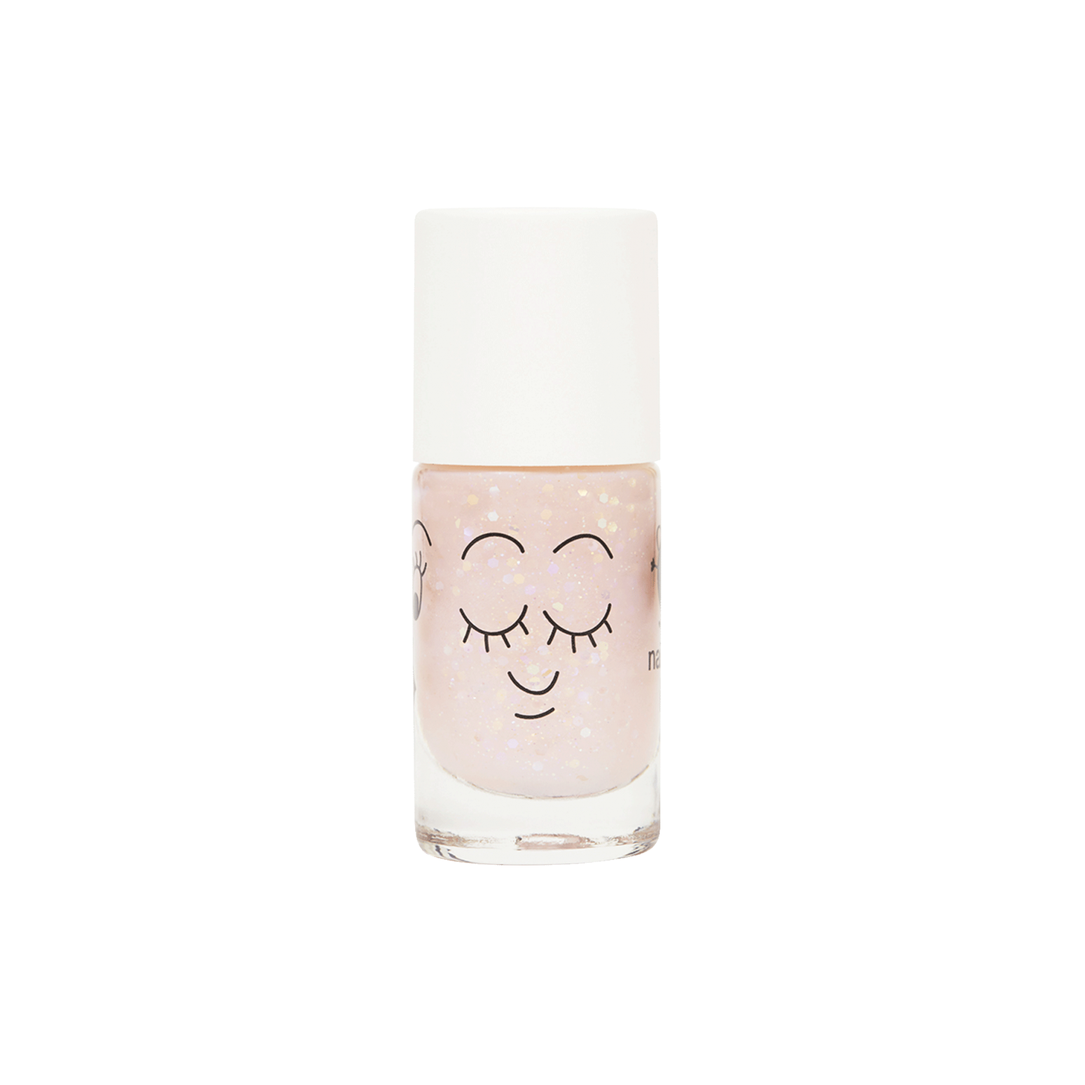 kid cleard pink glitter nail polish polly without packaging nailmatic kids